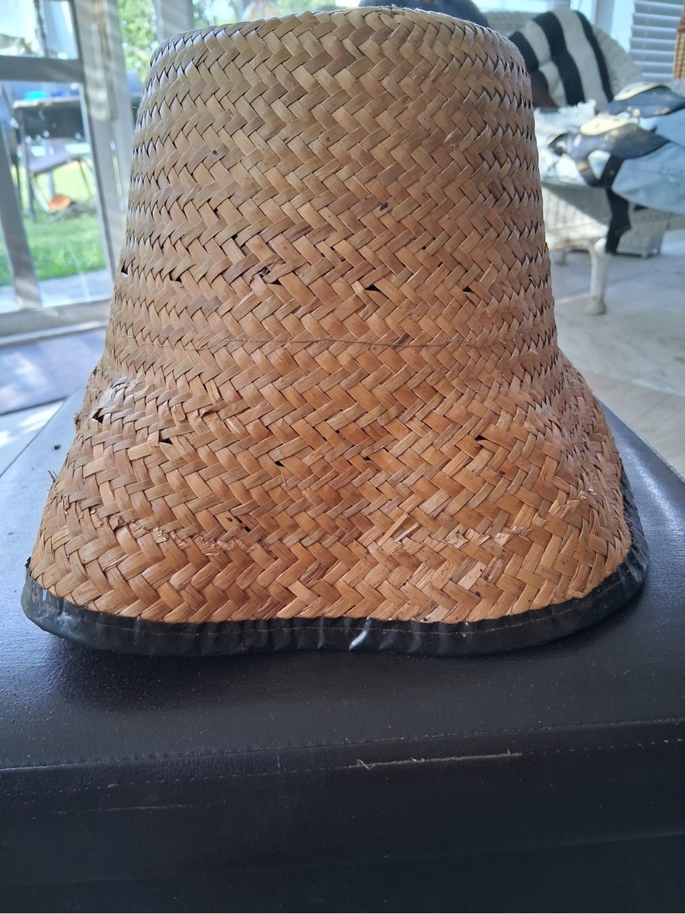 Woven Straw Accent Hat - Natural Brown